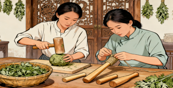 2025年清丰县“我们的节日•重阳节”艾草健康捶制作培训预告